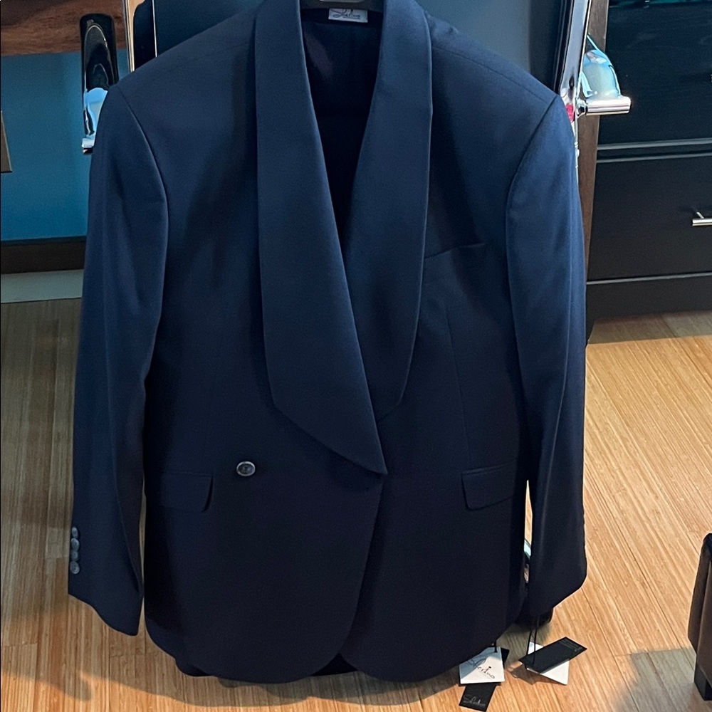 Classic Midnight Blue Men's Tuxedo Jacket